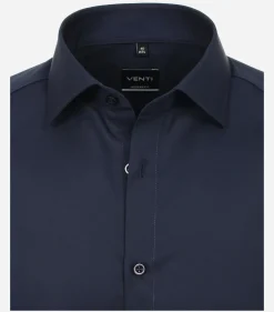 VENTI modern fit overhemd, mouwlengte 7, twill, blauw