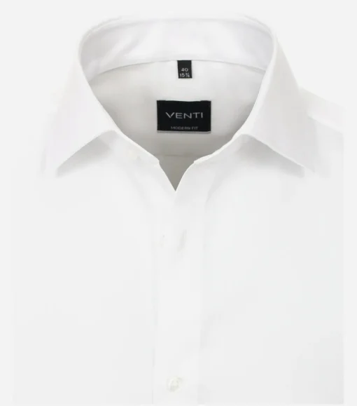 VENTI modern fit overhemd, mouwlengte 72 cm, twill, wit