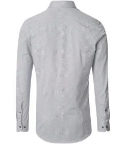 VENTI modern fit overhemd, jersey, bruin dessin