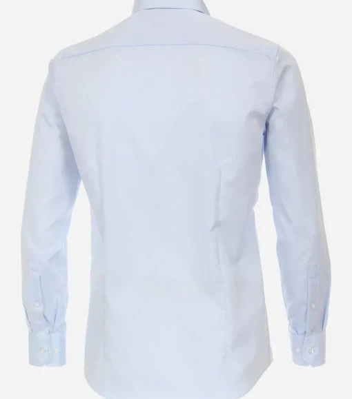 VENTI modern fit overhemd, mouwlengte 7, twill, blauw
