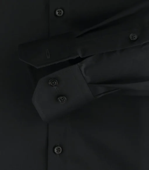 VENTI modern fit overhemd, twill, zwart
