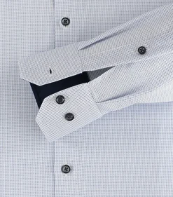VENTI modern fit overhemd, structuur, blauw