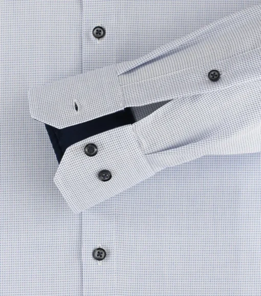 VENTI modern fit overhemd, structuur, blauw
