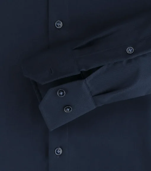 VENTI modern fit overhemd, structuur, blauw
