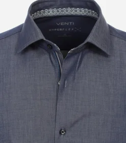 VENTI modern fit overhemd, twill, blauw