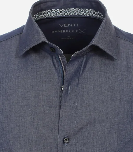 VENTI modern fit overhemd, twill, blauw