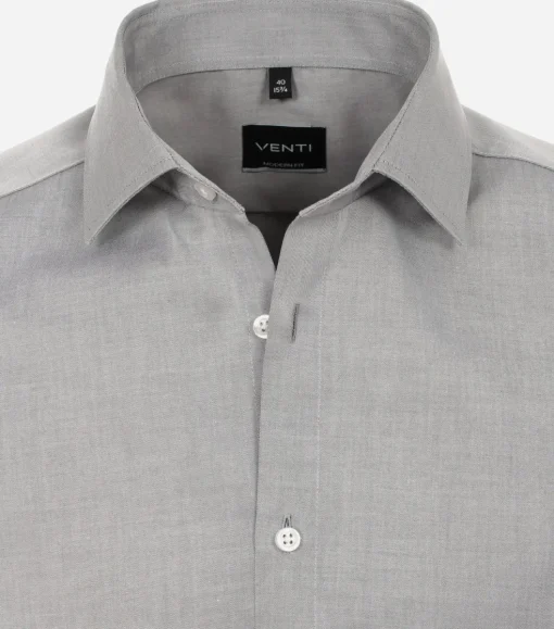 VENTI modern fit overhemd, twill, grijs