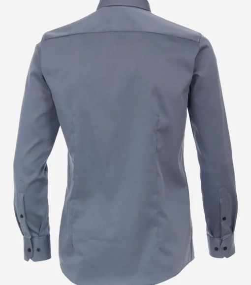 VENTI modern fit overhemd, twill, grijsblauw
