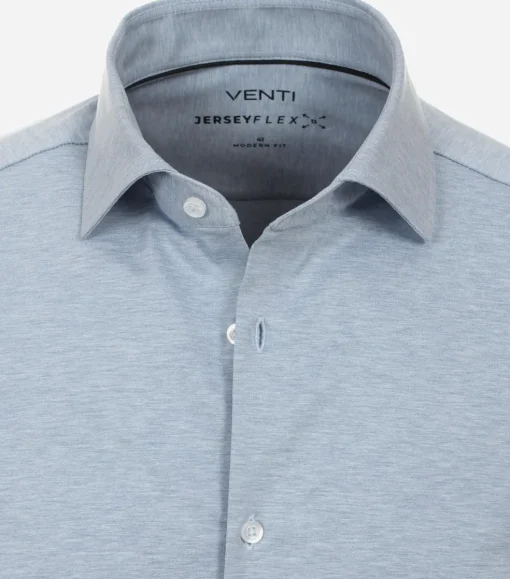 VENTI modern fit overhemd, jersey, blauw