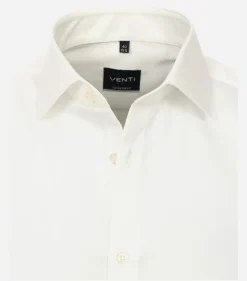 VENTI modern fit overhemd, mouwlengte 72 cm, twill, beige