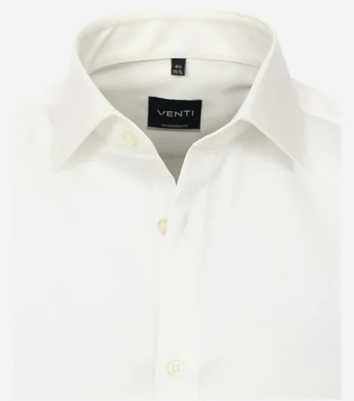 VENTI modern fit overhemd, mouwlengte 72 cm, twill, beige