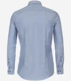 VENTI modern fit overhemd, dobby, blauw