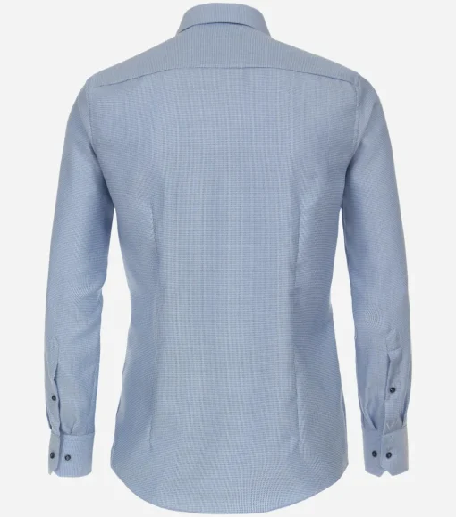 VENTI modern fit overhemd, dobby, blauw