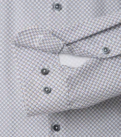 VENTI modern fit overhemd, jersey, bruin dessin