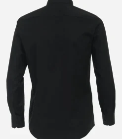 VENTI modern fit overhemd, twill, zwart