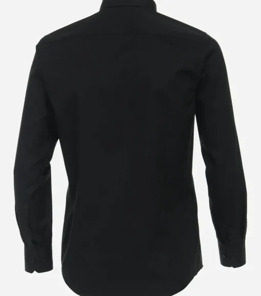 VENTI modern fit overhemd, twill, zwart