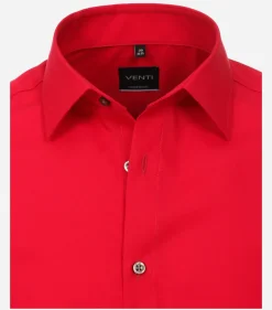 VENTI modern fit overhemd, popeline, rood