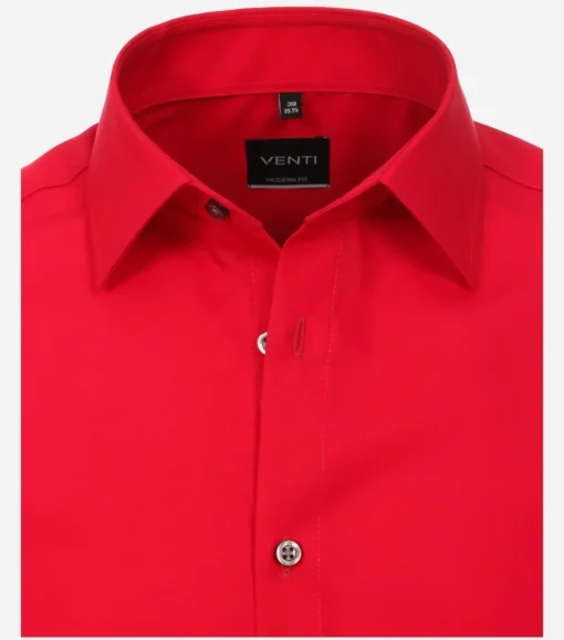 VENTI modern fit overhemd, popeline, rood