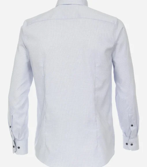 VENTI modern fit overhemd, structuur, blauw