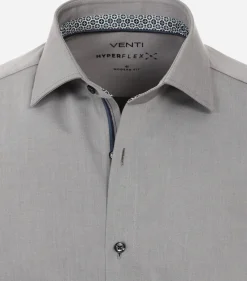 VENTI modern fit overhemd, twill, grijs