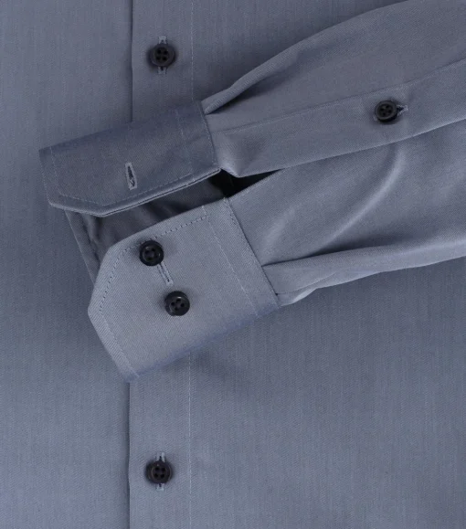 VENTI modern fit overhemd, twill, grijsblauw