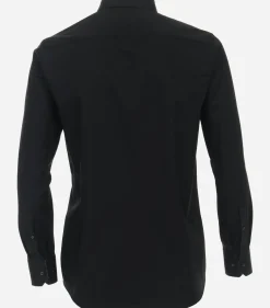 VENTI modern fit overhemd, twill, zwart
