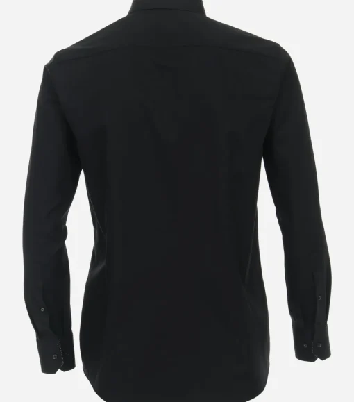 VENTI modern fit overhemd, twill, zwart
