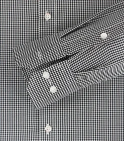VENTI modern fit overhemd, twill, zwart met wit geruit