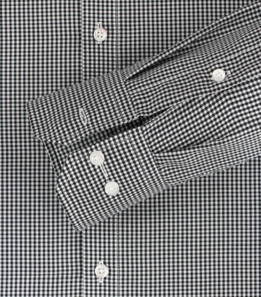 VENTI modern fit overhemd, twill, zwart met wit geruit