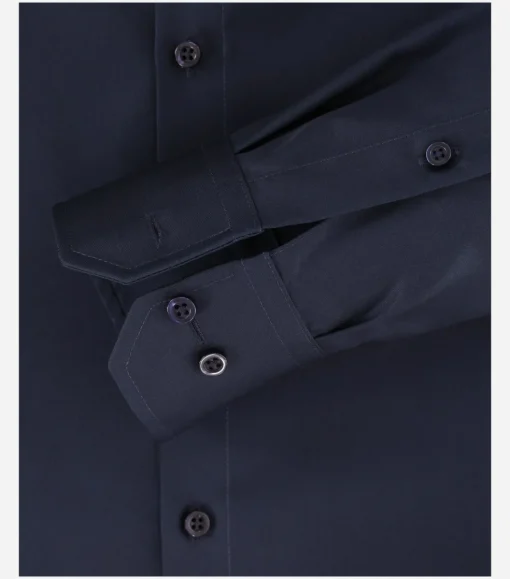 VENTI modern fit overhemd, mouwlengte 7, twill, blauw