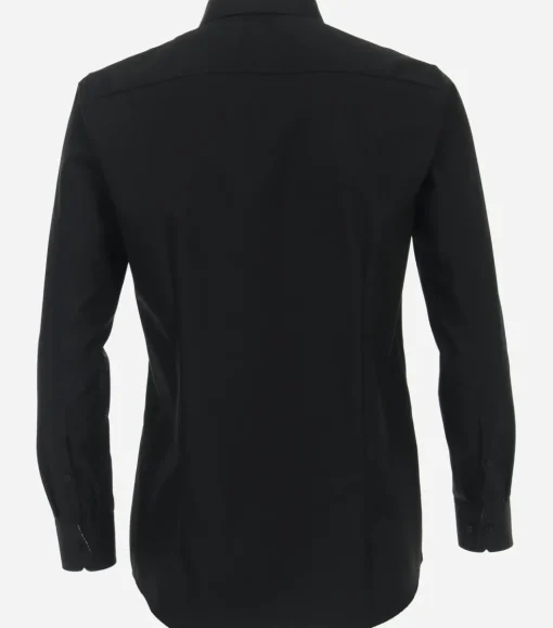 VENTI modern fit overhemd, mouwlengte 72 cm, popeline, zwart