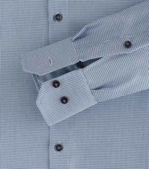VENTI modern fit overhemd, dobby, blauw