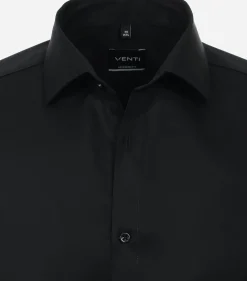 VENTI modern fit overhemd, twill, zwart