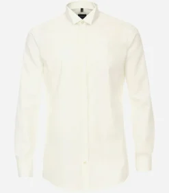 VENTI modern fit smoking overhemd, popeline, beige
