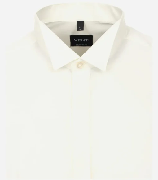 VENTI modern fit smoking overhemd, popeline, beige